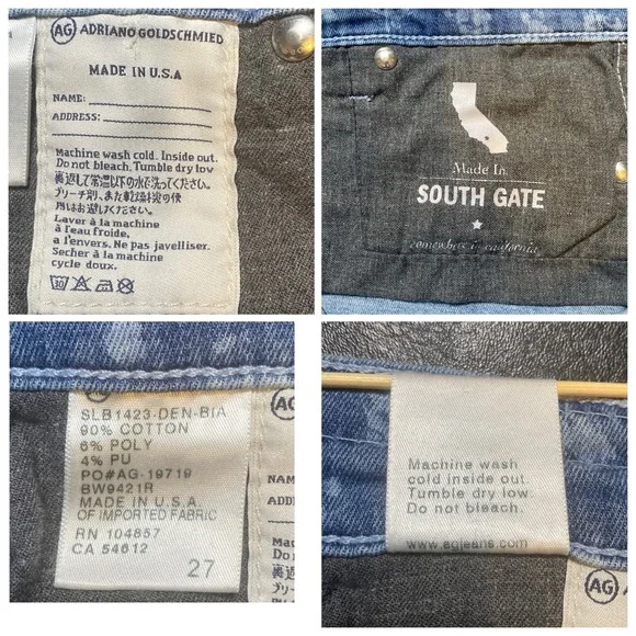 AG Adriano Goldschmied Liberty of London Denim flowers booty shorts SIZE 27 - Picture 8 of 9